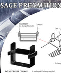 Heavy Duty Leaf Spring Clamps Kit 4 Pcs Stainless Steel Locks Up To 2.5 Inches Wide shown with usage diagram