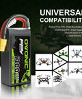 4S 1300mAh 14.8V LiPo Battery With XT60 Connector For RC FPV Racing Drone Quad Copter 100C High Discharge Soft Case image