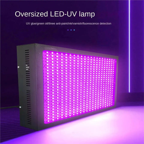 Heavy Hitter UV Curing Lamp At 365Nm, oversized unit with LED lights for quick resin drying and 3D printing use.