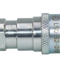 Metal hydraulic quick-connect coupling, 1/8-inch NPT, ISO 7241-B, knurled body