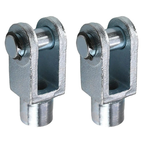 Two Pack Air Cylinder Clevis End Y Type Connector M16x1.5 Female Thread 78mm Length Heavy Duty Iron Pneumatic Fittings For Air Cylinder Foot Mounting Work, pair