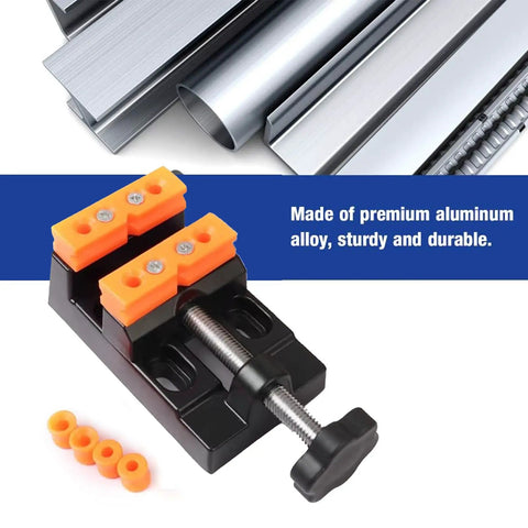 Bench Vice Clamp For Small Parts, Flat Nose Parallel Table Vise For Jewelry Making And Watch Repair, Pro Grade Craft Tool
