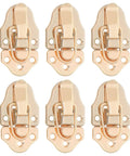 Vintage Golden Metal Box Toggle Latch With Padlock Hole Fits Wood Cases And Guitar Boxes Featuring Easy Install Duckbill Hasp, 6 pack.
