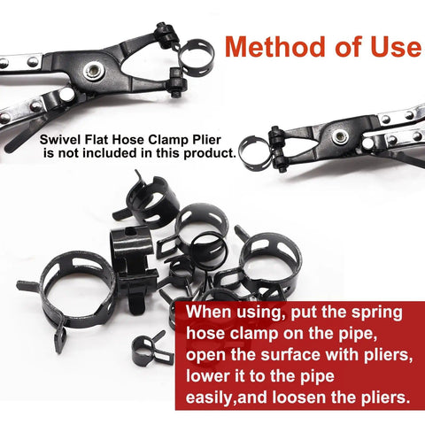 140 Piece Spring Band Hose Clamp Kit 12 Sizes From 6 To 22 Millimeters Black Finish Low Pressure Clamps For Air Hoses