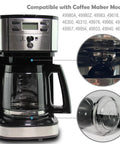 12-cup replacement glass coffee carafe with black handle for Hamilton coffee maker.