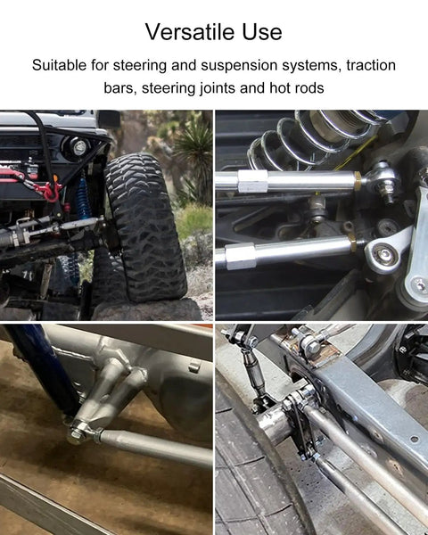 Badass Heavy Duty 3/4 Inch Heim Joint Rod End Kit With Left And Right Hand Threads installed in suspension and steering systems.
