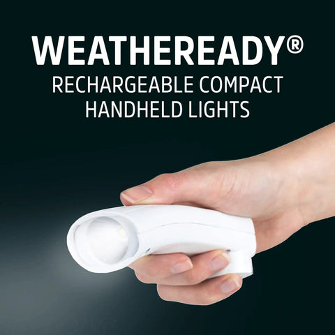 Six Pack Auto On Rechargeable LED Flashlights for Power Outages, Plug In Emergency Lighting, Night Light, Hurricane Prep, Home Safety Kit, Compact