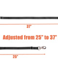 Two Pack Adjustable Horse Trailer Tie Straps 25 To 37 Inches, Built Tough Heavy Duty Nylon Tie Downs With Bull Snap And Panic Snap