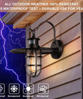 2 Pack 10 Inch Motion Sensor Outdoor Porch Lights Dusk to Dawn Exterior Wall Sconces Waterproof Matte Black IP65. Durable