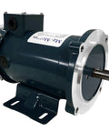 Permanent Magnet DC Motor 90VDC, 4HP, 1800RPM, TEFC Enclosure, 56C Frame, 7.8A, 27 in Lbs Torque, Three Phase NEMA Ready, Low Voltage Drive Compatible for Conveyors, Pumps, and Packaging Equipment with Precise Speed Control on blue housing