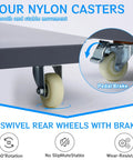 Load Up Your Gear On This Rock Solid Heavy Duty Flatbed Cart 60X30 2000 Lb Steel Platform Truck with four nylon casters for secure movement.