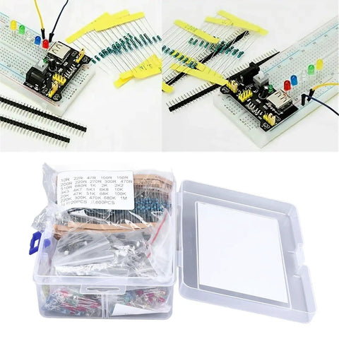 Huge 1500 Piece Electronic Component Kit With Resistors Transistors Ceramic And Electrolytic Capacitors for PCB Projects and DIY