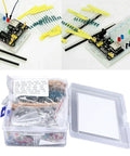 Electronic Component Kit Bundle With 1500 Pieces Resistors Transistors Ceramic And Electrolytic Capacitors PCB Parts Set For DIY