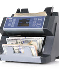 Heavy Duty Business Money Counter With Top Loading Cash Handling Machine Featuring Quick Batch Mode And Slick Counterfeit Detection for bulk banknotes.