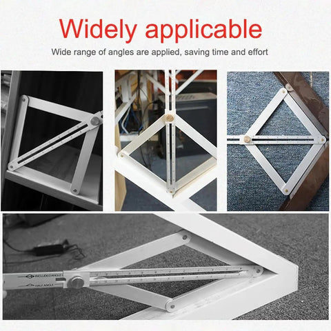Rock Solid Corner Angle Finder For Spot On Cuts, Precision Miter Saw Protractor And Bevel Gauge Tool, measuring various angles visibly.