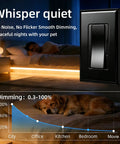 All In One Dimmer Switch And LED Driver For LED Strip Lights, UL Listed 24V 60W Slide Dimmer, Plug And Play Power Supply, Works With Single Pole Or 3 Way Circuits, 120VAC To 24VDC, Black Compact Space Saving Design, black wall switch in bedroom