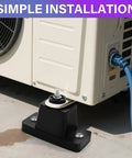 8 Pack Rubber Vibration Isolator Mounting Brackets For Outdoor Mini Split AC Condensers installation example