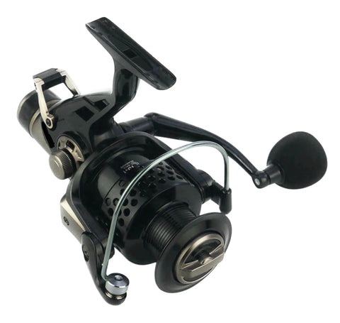 Heavy Duty Bait Runner Spinning Reel 6000 Series With Dual Drag System For River And Surf Fishing Automatic Front To Rear Drag Switch
