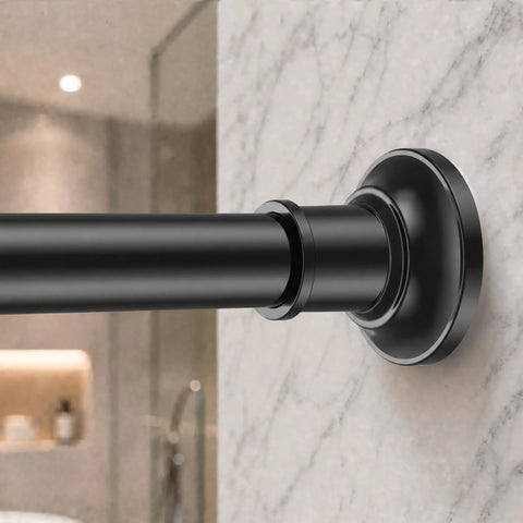 Heavy Duty Tension Curtain Rod No Drill Quick Install For Patio Shower And Windows 1.1 Inch Diameter Thick Spring No Rust Adjustable 43 To 131 Inches