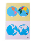 Montessori Wooden World Map Puzzle Set 23 Inch, 8 Geography Puzzles World USA Canada Europe Asia Africa North And South America