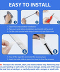 Installation steps for One Cable Cord Hider Kit 102-Inch Paintable Wall Wire Concealer showing cutting and attaching raceway.