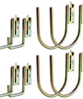 8 Piece Heavy Duty E Track Hooks Set J And L Style For Cargo Tie Downs In Trucks Trailers And Vans With Spring Fittings Rust Resistant Steel Hangers For E Track And X Track Systems Gold, showing J and L hooks