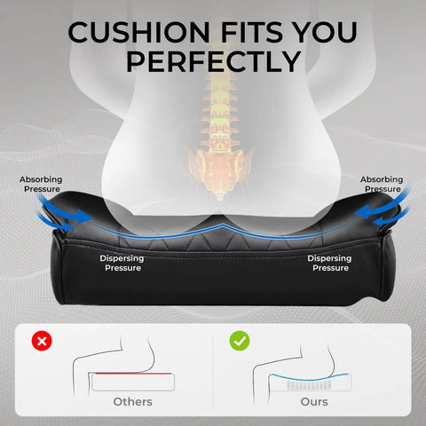 Gaming Chair With Pocket Spring Lumbar Support For All Day Comfort showing cushion pressure distribution