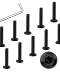 M6 X 35mm Flat Head Hex Socket Cap Bolts 10 Piece Set With Hex Wrench Alloy Steel Black Oxide Full Thread for durable assembly.
