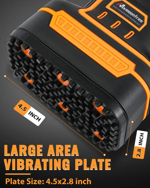 Pro Grade Tile Vibration Tool For Fast Tile Installation, close-up of 4.5x2.8 inch vibrating plate, no suction cup