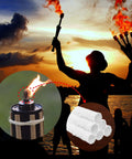 Long Life Fiberglass Torch Wicks 10 Inch Replacement Wicks For Tiki Torches And Oil Lamps, close-up and usage at sunset