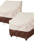 All-Season Waterproof Outdoor Chair Covers Set, Heavy-Duty 600D Polyester, Fits Up To 32W X 37D X 36H, Weatherproof Protection, 2 Pack