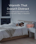 Bedroom with Compact Desktop Ceramic Space Heater With Adjustable Thermostat, Two Heat Settings And Fan Only Mode, Quiet Personal Heater