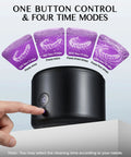 45kHz Ultrasonic Retainer Cleaner With UV Sterilization for dental appliances showing one-button control with timing modes.