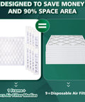Keep Your Home Air Fresh With This 20x20x1 Inches MERV 13 MPR 1800 Deep Pleated Furnace And AC Filter Nine Pack With Reusable ABS Frame