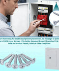 Heavy Duty Twelve Pack Zinc Plated Load Center Cover Screws Built Tough For Reliable Eaton Qo Homeline Murray Electrical Panel Replacement Hardware And Durable Construction For Weekend Warrior Projects, showing installation in an electrical panel.