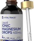 Magnesium Liquid Complex Drops, 400 Mg Per Serving, 4 Fl Oz bottle with dropper, Vegetarian, Non GMO Gluten Free Mineral Supplement