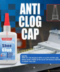 Two In One Shoe Glue With Brush And Nozzle For Sole And Heel Repair, Clear Instant Bonding For Rubber Leather And More