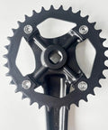 Square Taper Mountain Bike Crankset With 34T Chainring 170Mm Crankarms 104 BCD 4Mm Chainring Thickness CNC Aluminum Alloy