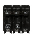 Q360 60 Amp Three Pole Type QP Circuit Breaker with 240V Operation and Insta-Wire Connections, front view