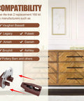 Rite-Trak II Drawer Slides Replacement Upgrade 10 Pack Universal Fit for Vaughan Bassett Legacy Pulaski Amish Danish Broyhill Ashley Pottery Barn and More Smooth Glide Drawer Hardware compatibility graphic