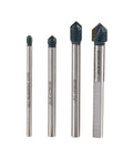 Gt2000 4 Piece Carbide Tipped Glass And Tile Bit Set For DIY Friendly Pro Grade Precision With Diamond Ground Edges And Reinforced Head
