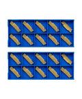 Pack of 20 Grooving Cutoff Carbide Inserts MGMN300 M 3mm Thick 5.5mm Width 21mm Length in CVD Yellow Coating for CNC Turning