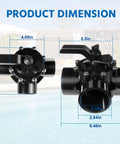 3 Way Pool Valve 3 Port Diverter Replacement For Standard Plumbing Heavy Duty 2 To 2 And A Half Inch CPVC Pipe dimensions 4.22in height