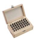 36 Piece Letter And Number Stamp Set With 6mm Height In A Wooden Case Beefy 40Cr Alloy Steel Metal Punches for wood, leather, metal.