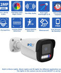 Bulletproof 6K 12MP Color Night Vision Ai Security Camera System With Top Shelf 32 Channel Nvr And Sixteen Weatherproof Poe Ip Cameras Packing Eight Bullet And Eight Dome Lenses For Badass Home Or Shop Security, featuring waterproof design and dual light alarm.