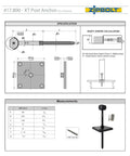 Exterior 4x4 Post Anchor For Decks Patios And Verandas With Hidden Fastener Design And No Fuss Easy Install Surface Mount For Secure Outdoor Posts Zipbolt 17800 XT Exterior Newel Post Anchor.