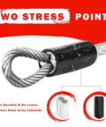 Heavy Duty One Eighth Inch Stainless Steel Security Cable With Double Loop Great For Luggage Locks And Bike Locks Flexible