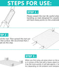 Installation instructions for Heavy Duty Desk Chair Mat For Low Pile Carpet With Lip 48 X 60 Clear Plastic Floor Protector