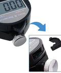 Pocket Size Shore A Hardness Meter Durometer 0-100HA Digital Tester With Large LCD Display For Rubber Leather Resin Fiber Glass Wax And More Ideal For QC And Material Testing, close-up of probe and dial
