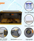 All-In-One Pet Oxygen Chamber And ICU Nest For Cats, Dogs, And Small Exotic Pets in Gray Intermediate Size with accessories